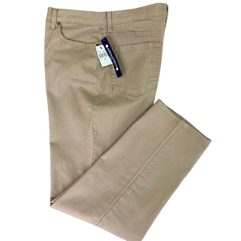 Architect Petite Classic Straight High Rise Khaki Jeans Stretchy Women Size 16P